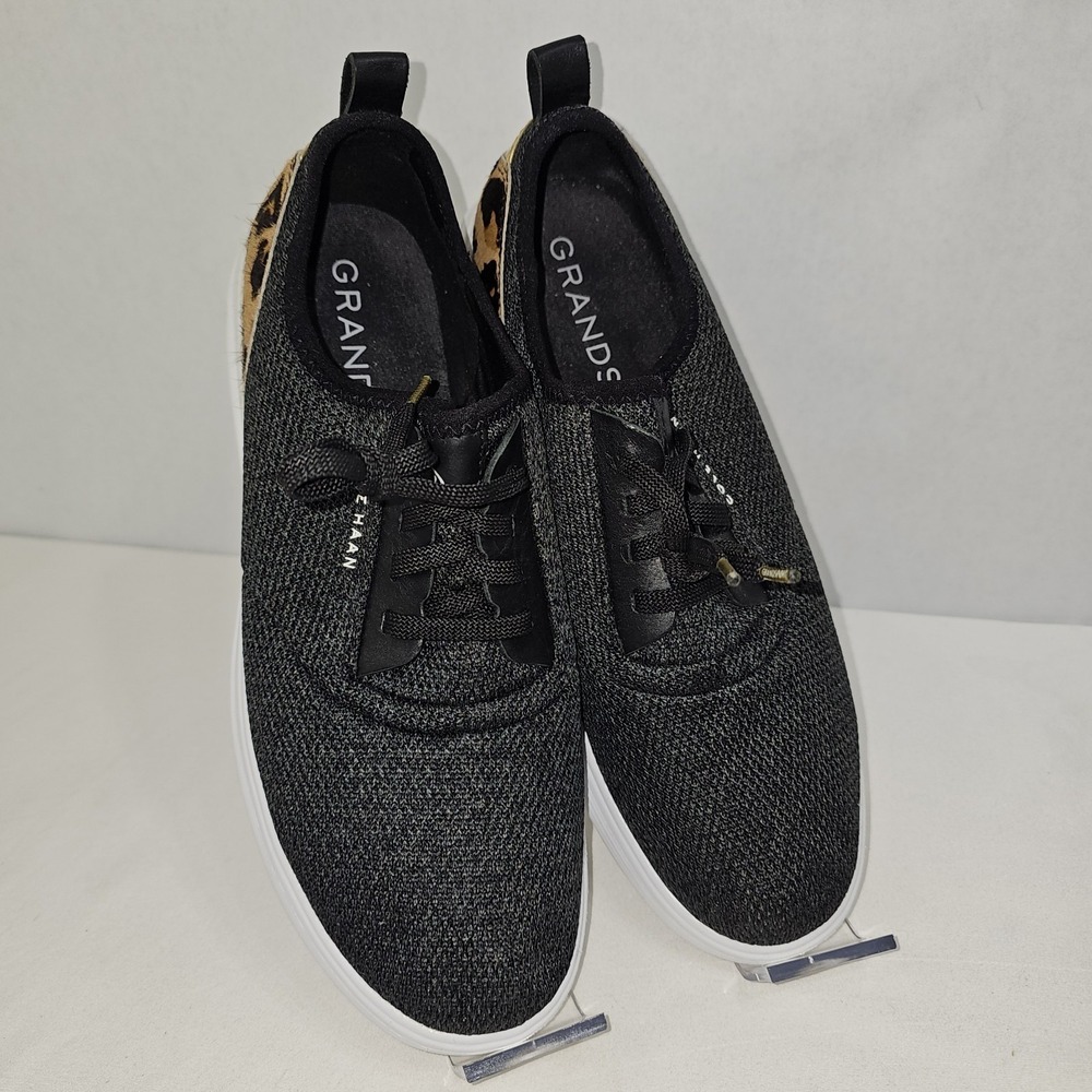 Cole Haan Grandsport Sneaker Womens Size 11B Dark Gray-Brown Leopard Comfort EUC